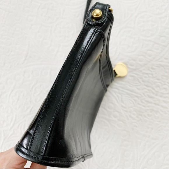 Brahmin Black‎ Croc Reptile Embossed Leather Crossbody Bag - Picture 8 of 8